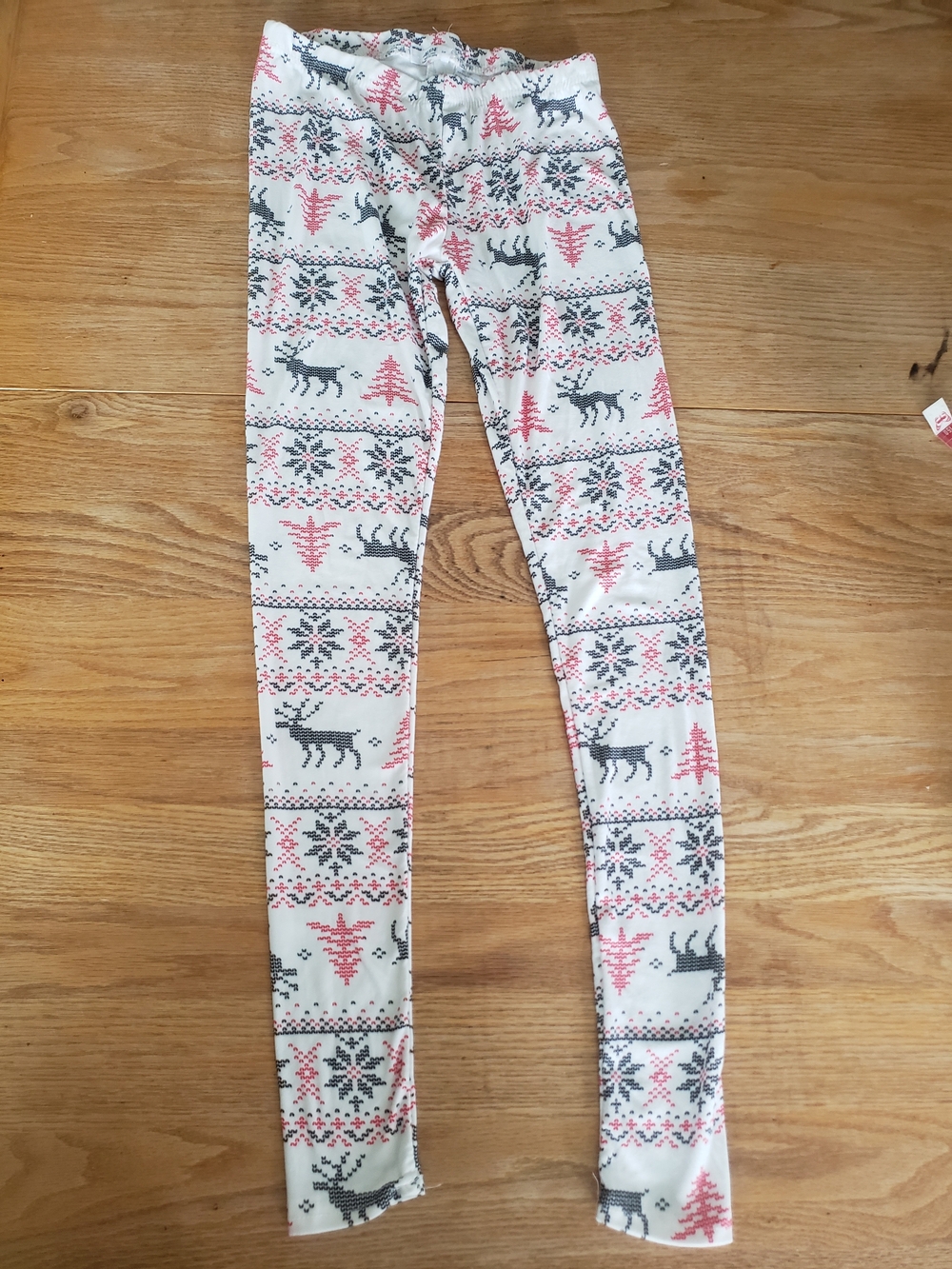 Ardene White Holiday Reindeer & Snowflake Leggings